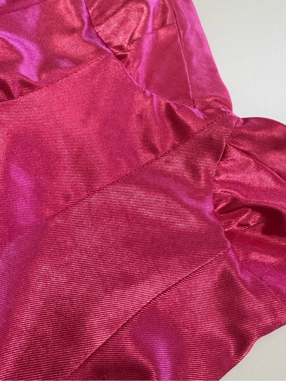 ASOS Pink Satin Strapless Mini Dress Bow Detail XS Y2K Party - Picture 12 of 14
